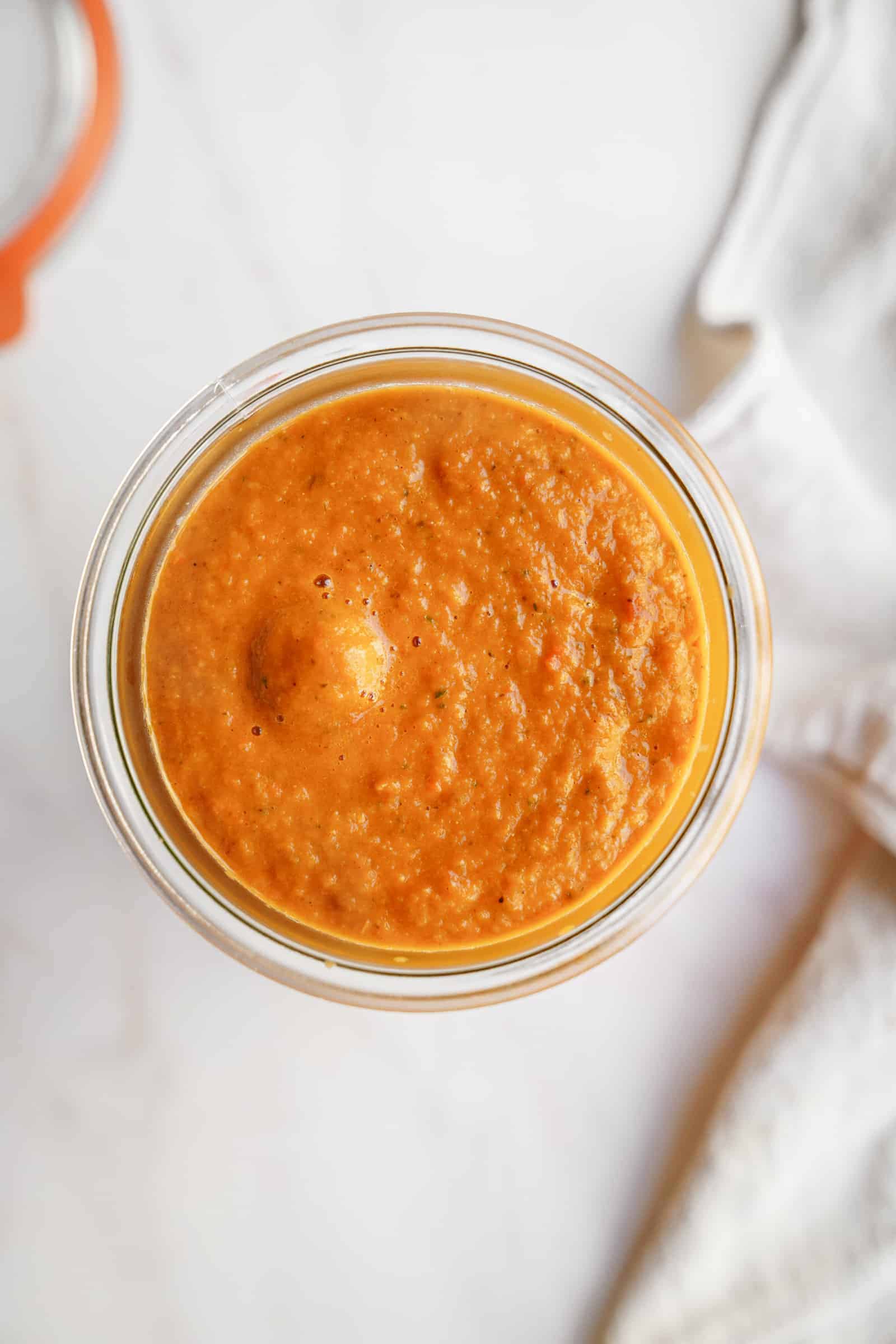 Vegan pasta sauce in a bowl 