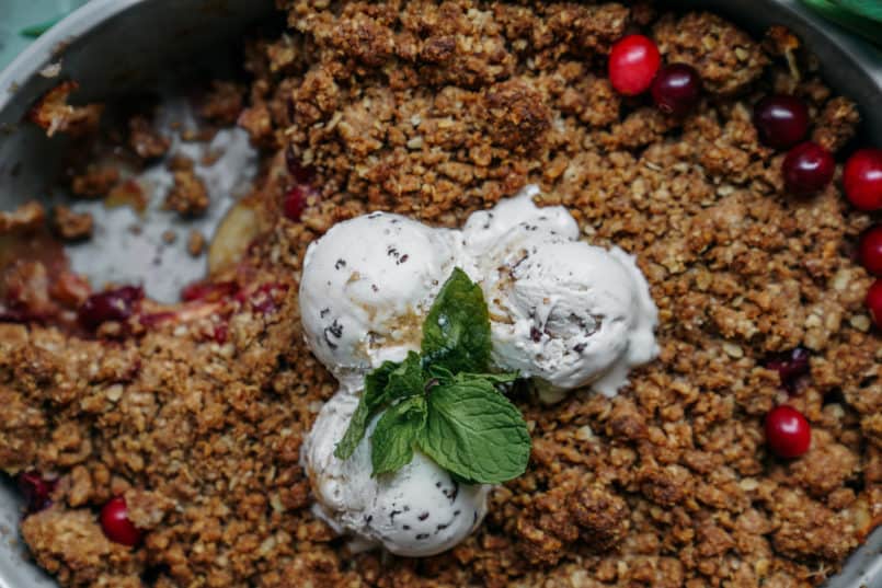 This cranberry apple crisp is super simple and very Spring inspired. It's beautifully balanced and will hit that warm crunchy sweet spot.