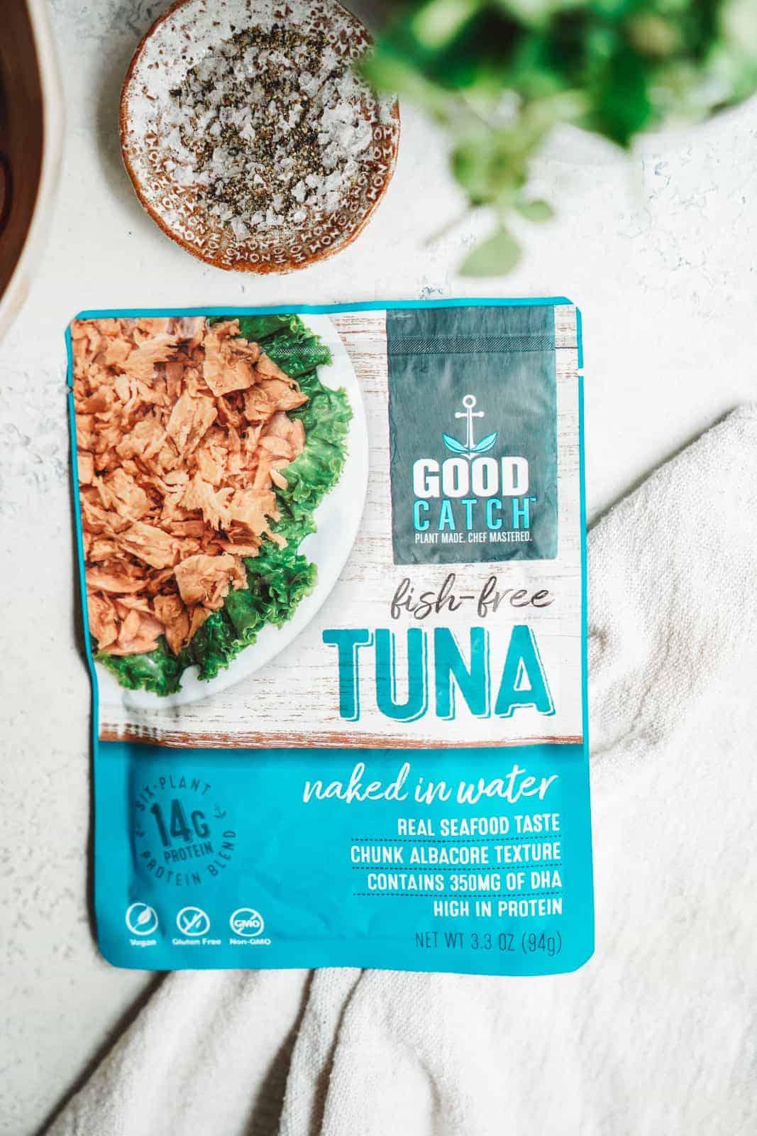 Good Catch Foods Vegan Tuna on countertop