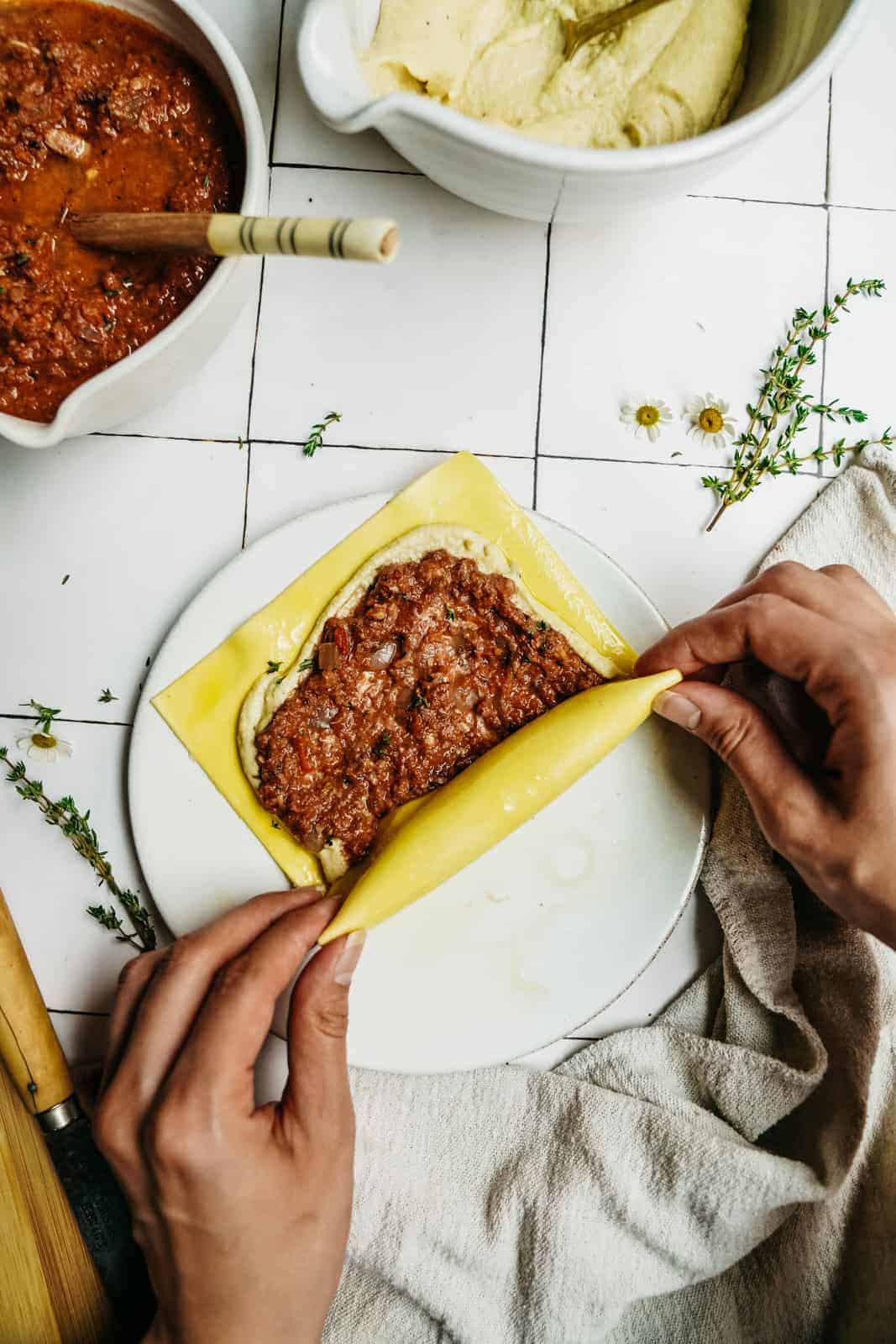 Vegan Lasagna Roll-Ups