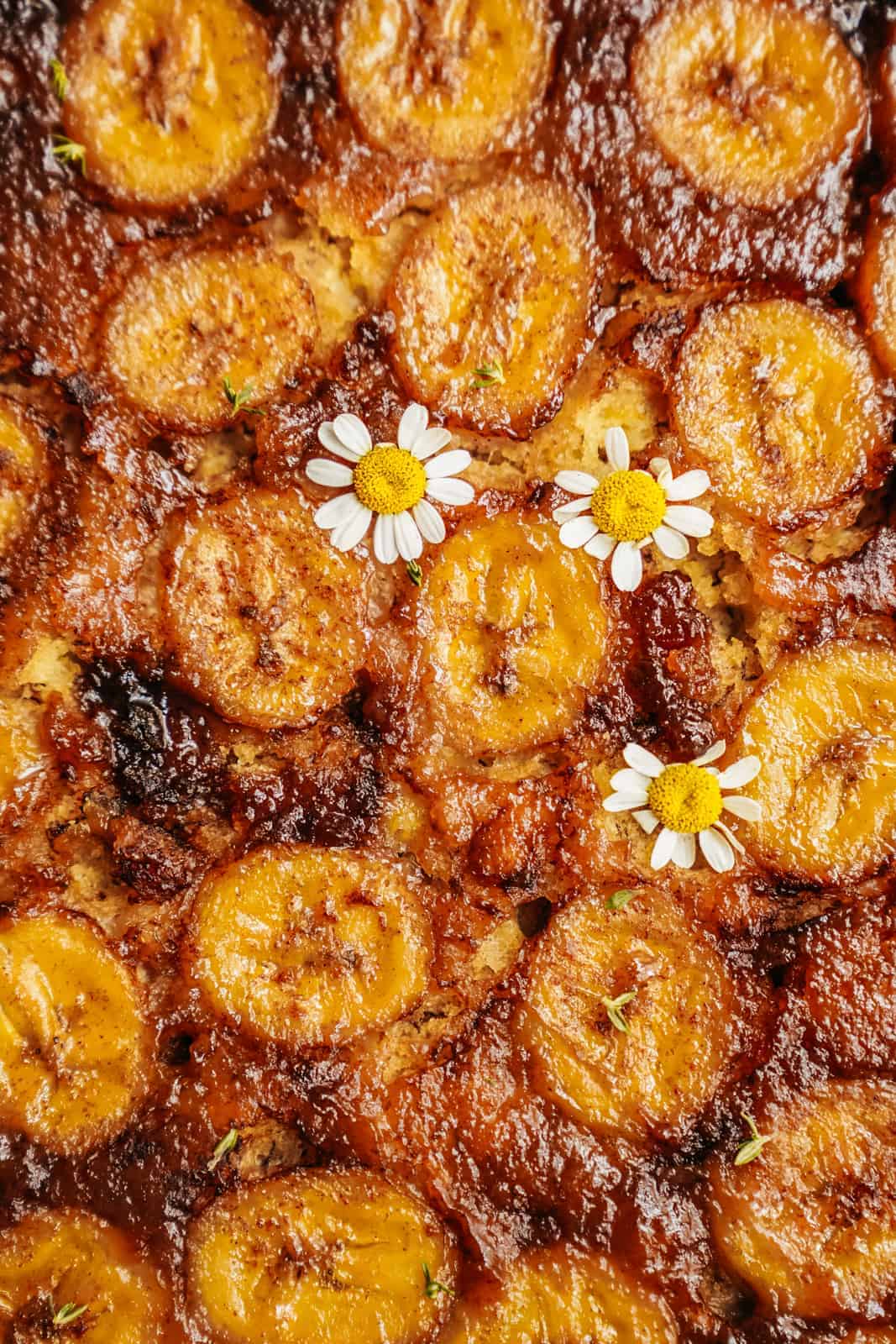 Close-up of banana bread cake.