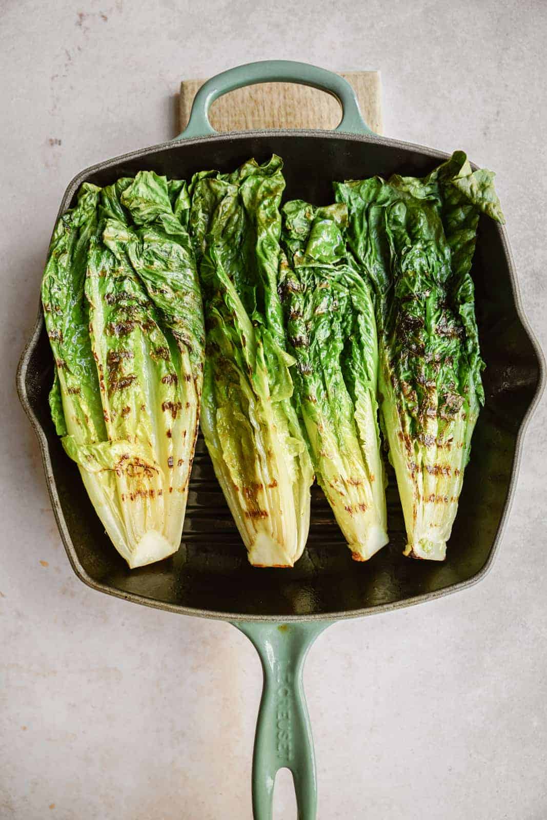 grilled romaine lettuce heads