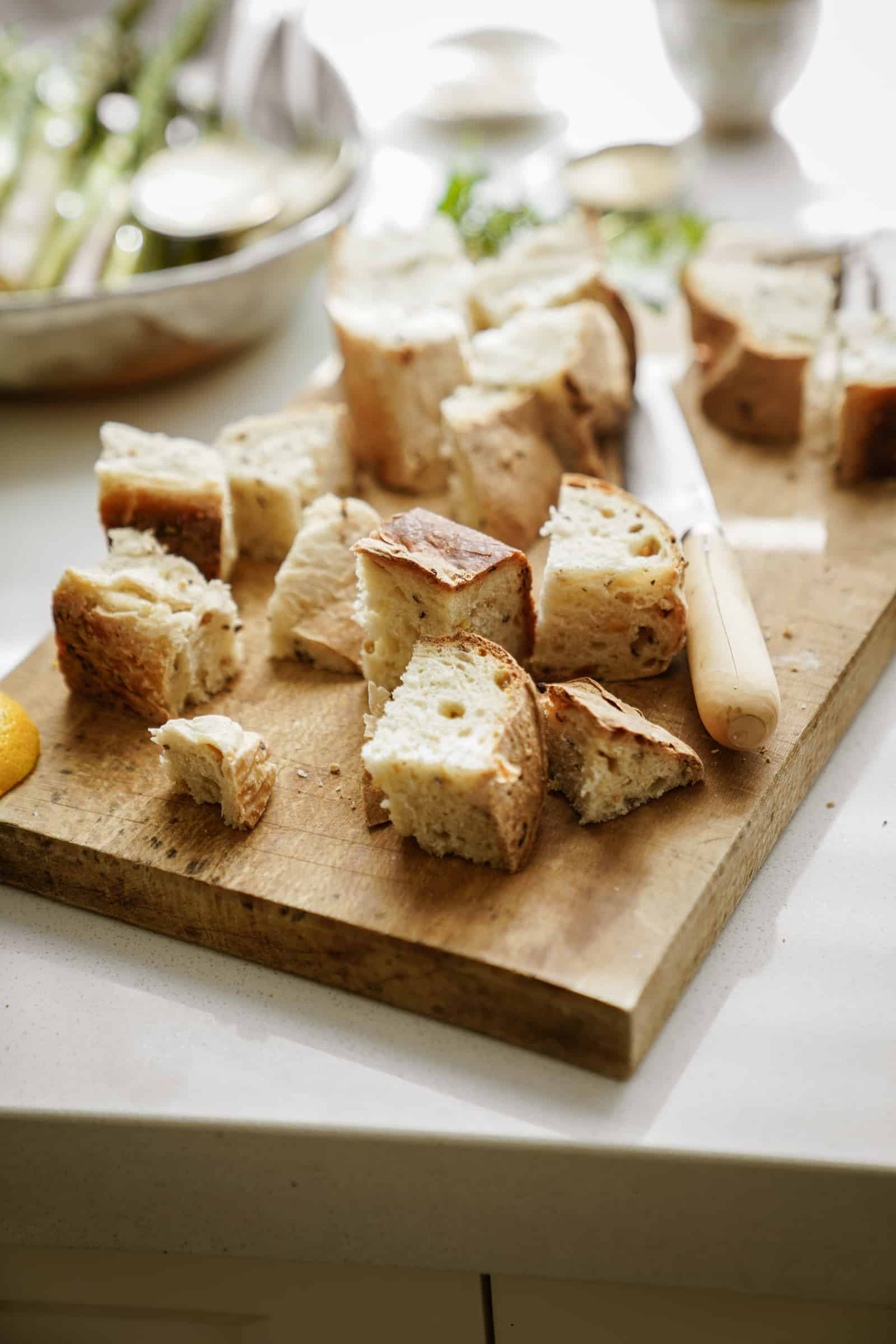 Bread on a cutting board