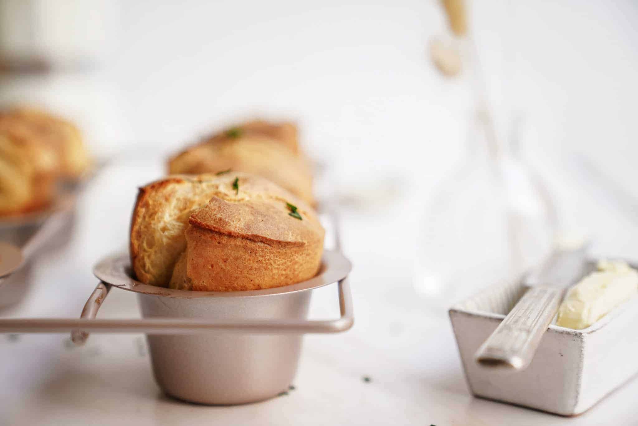 Popover Recipe in muffin tin