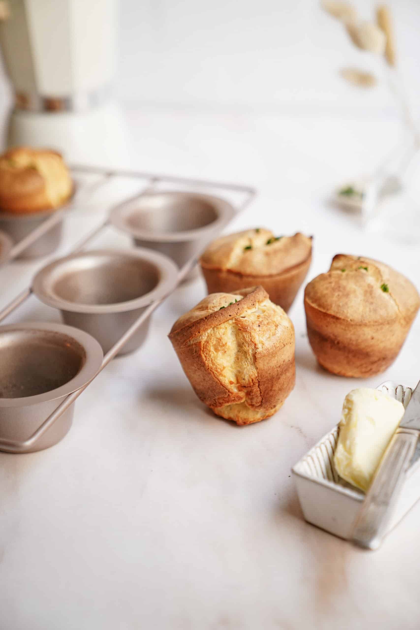 Popover Recipe in muffin tin