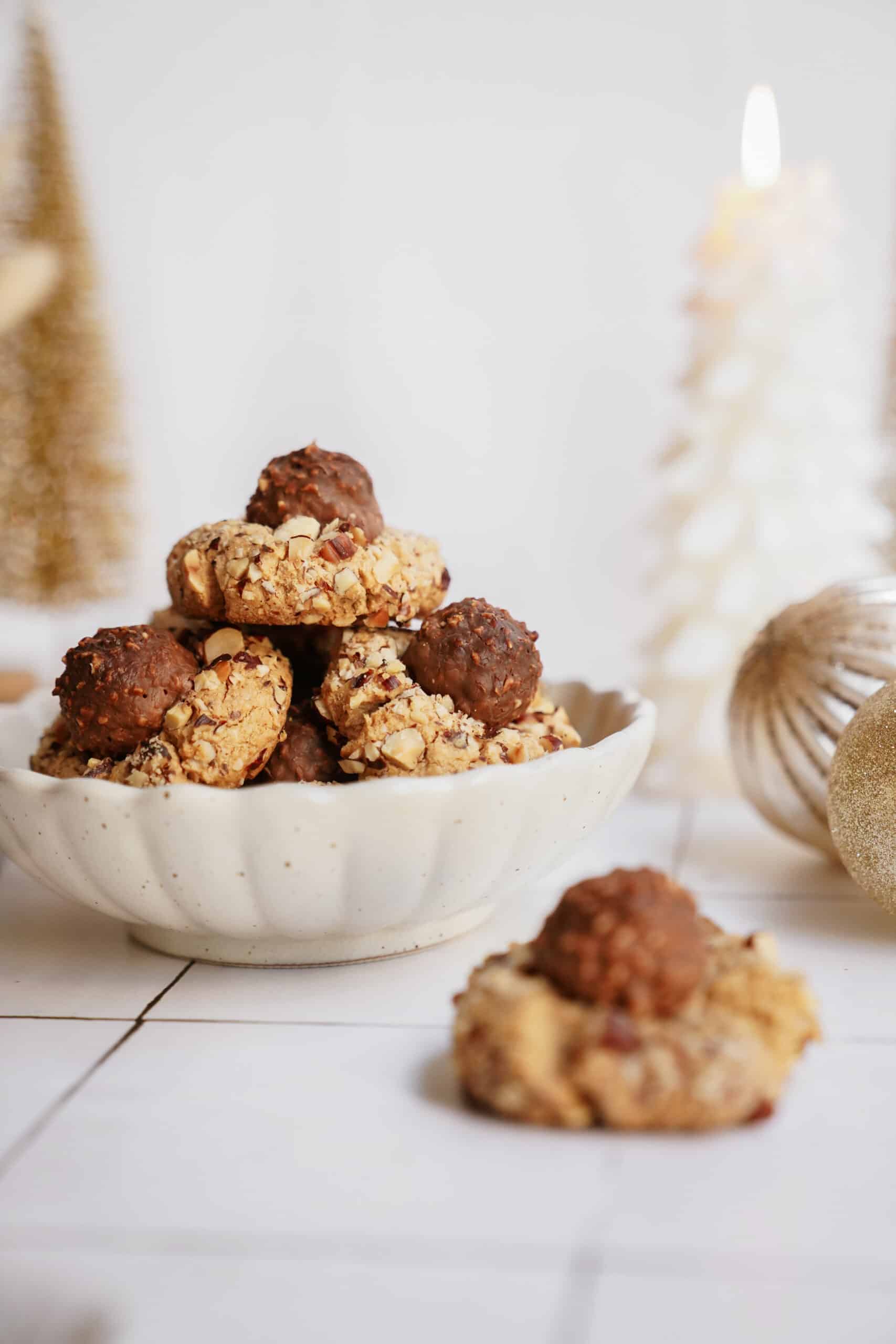 Thumbprint cookie recipe in a bowl