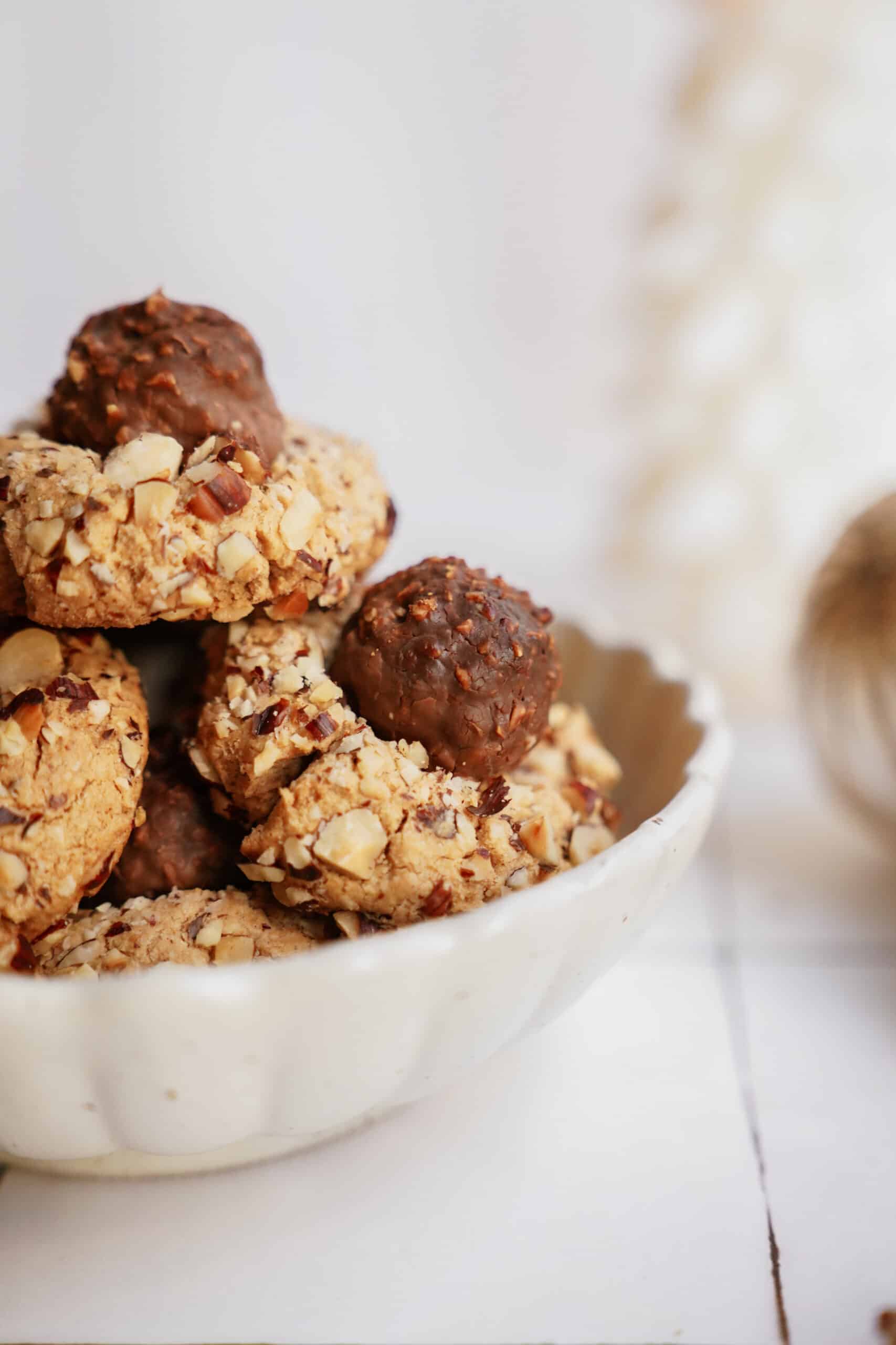 Thumbprint cookie recipe in a bowl