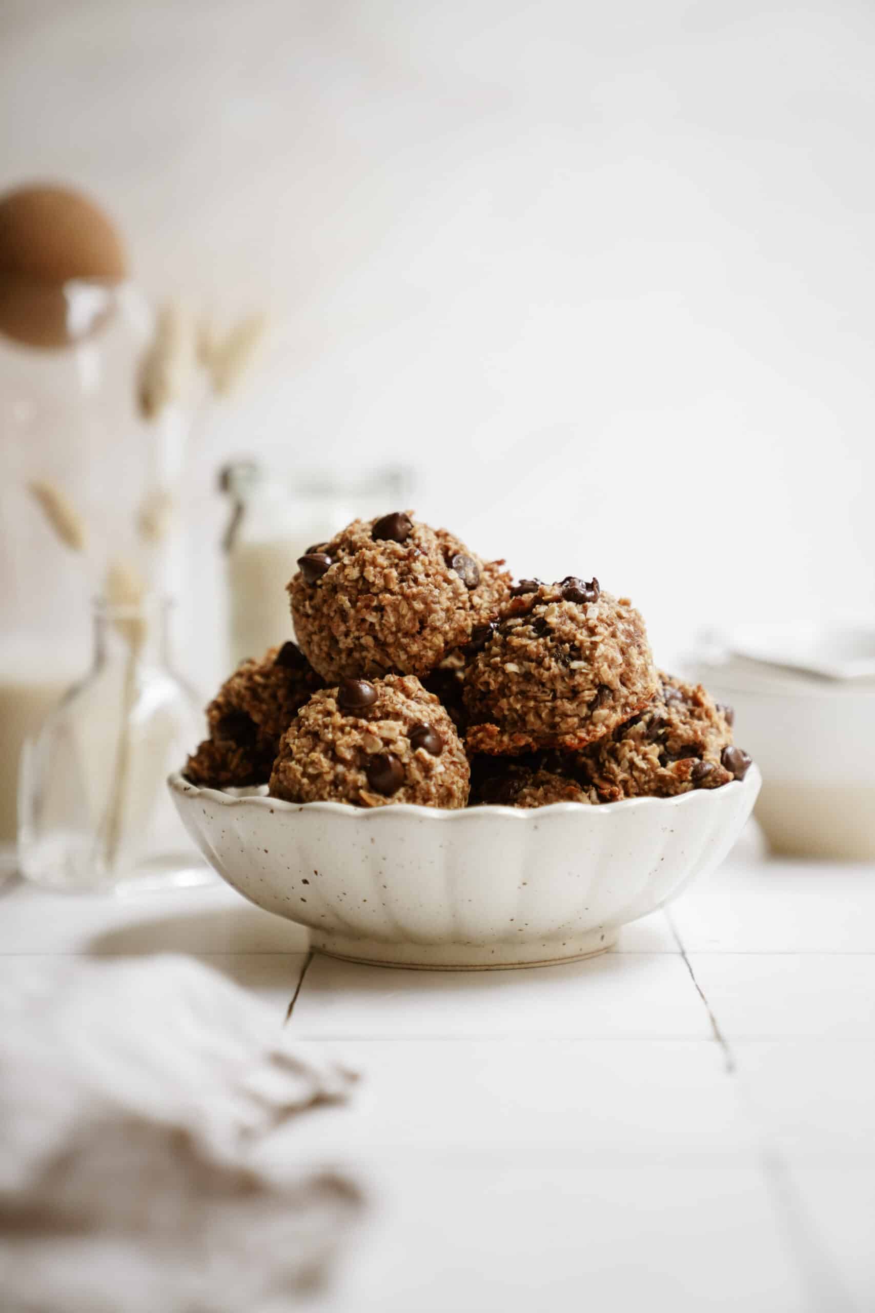 Bowl of breakfast muffin recipe on counter