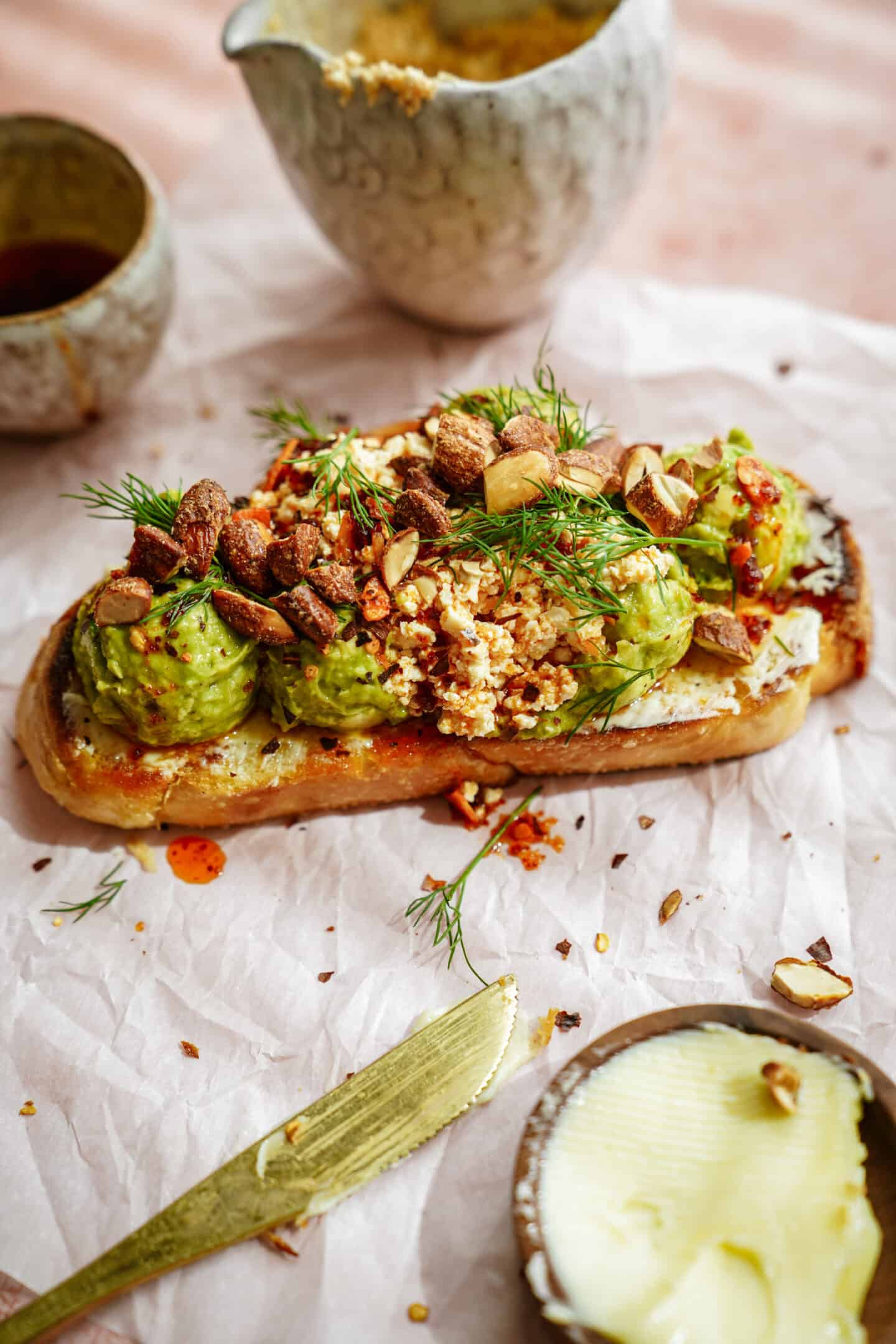 Close up of breakfast toast