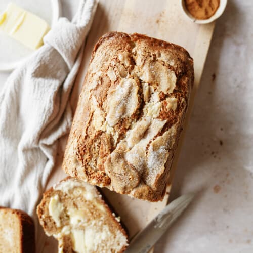 Cinnamon bread on counter