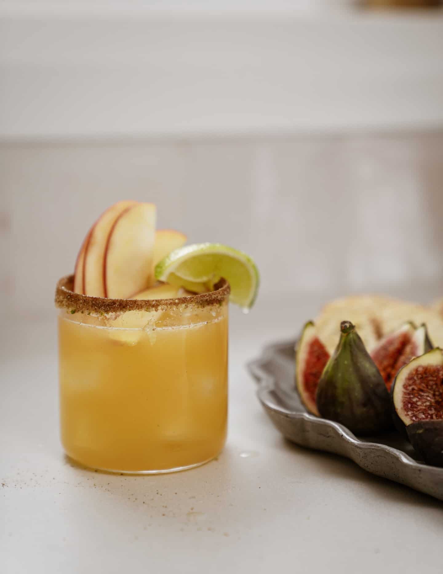 Close-up of apple margarita mocktail