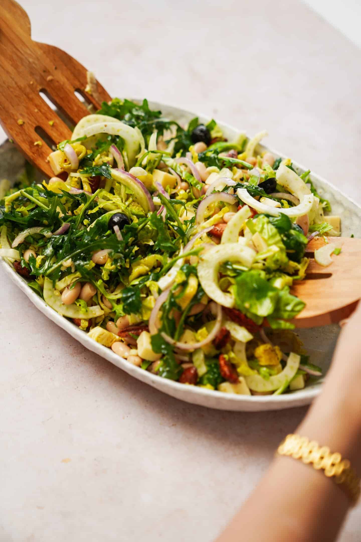 Big bowl of green salad