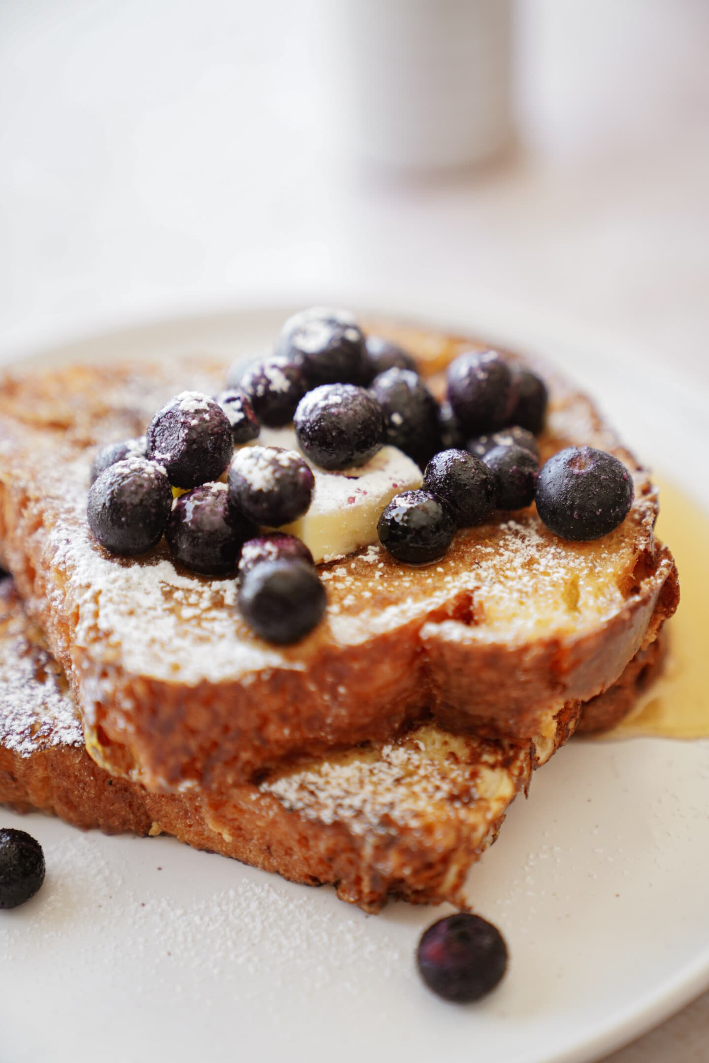 Brioche french toast on a plate