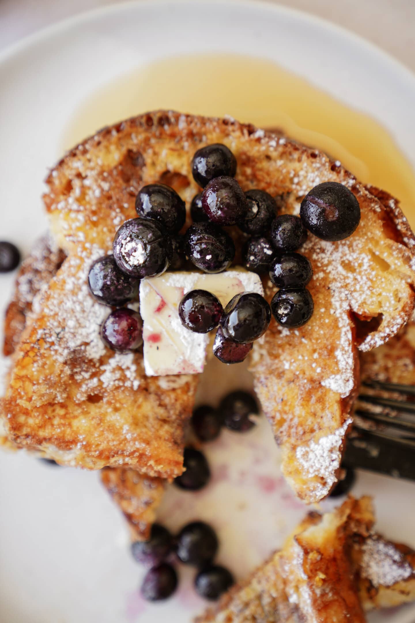 Brioche french toast on a plate