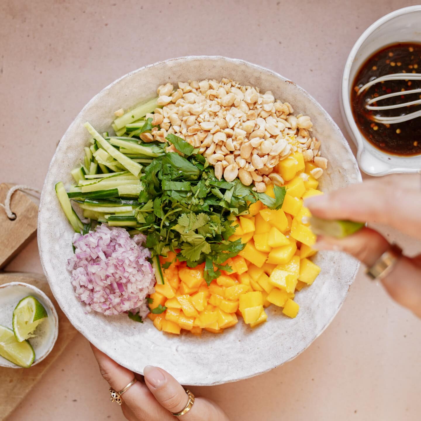 Mango salad in a bowl