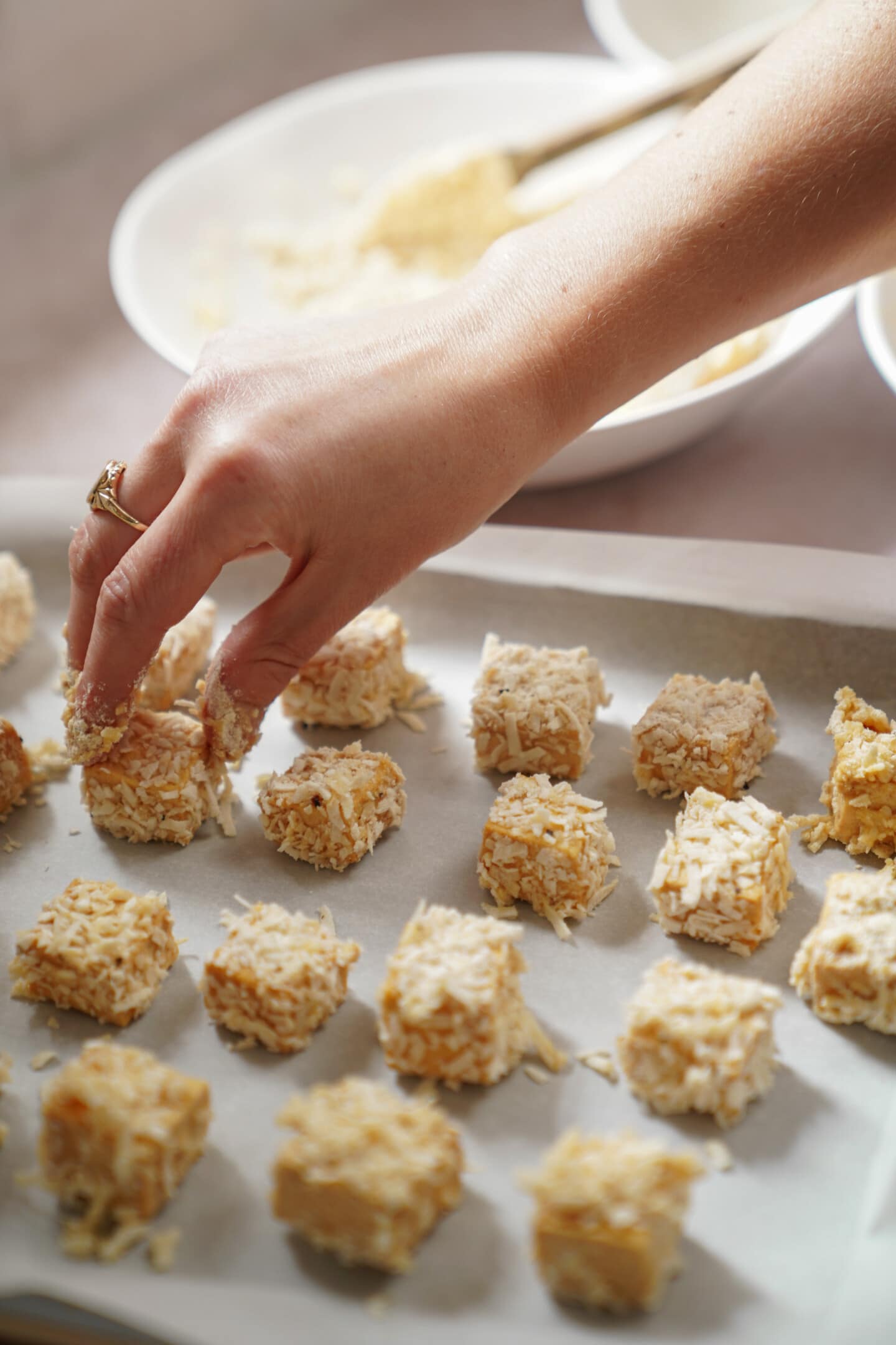 Crispy baked tofu