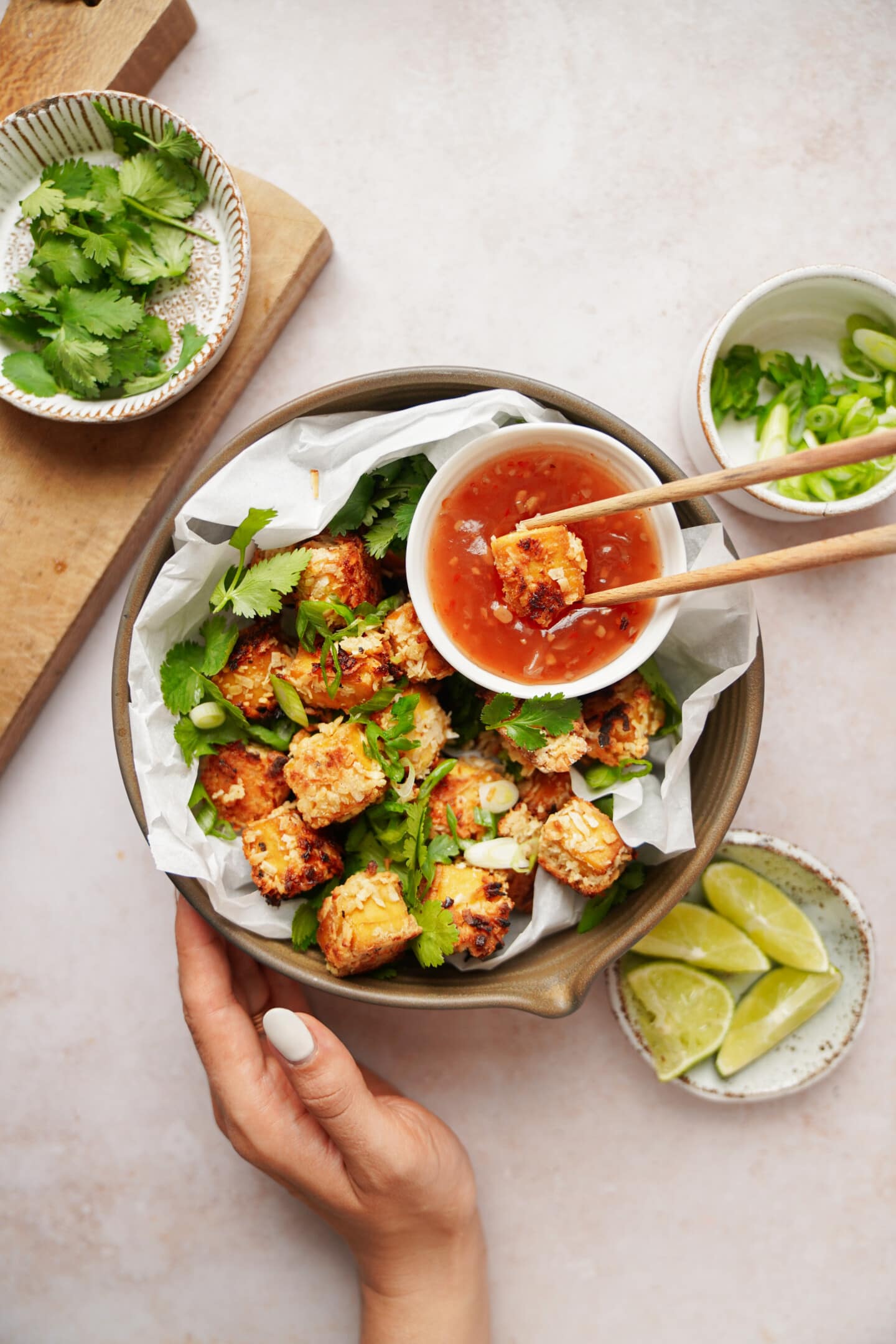 Crispy baked tofu