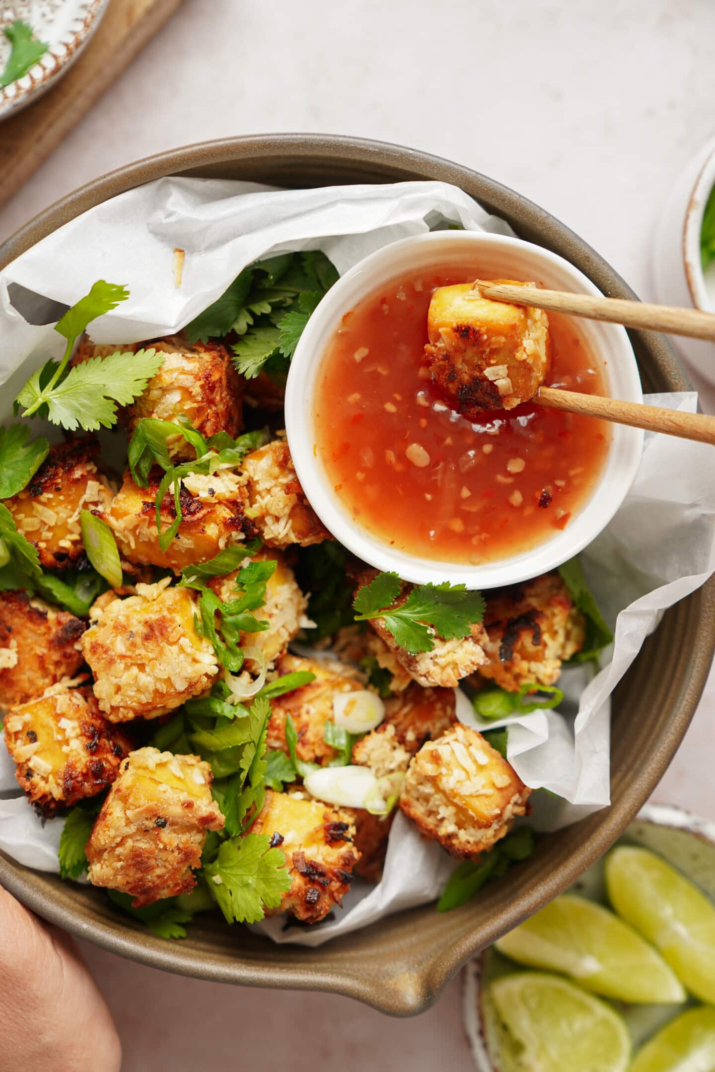 Crispy baked tofu