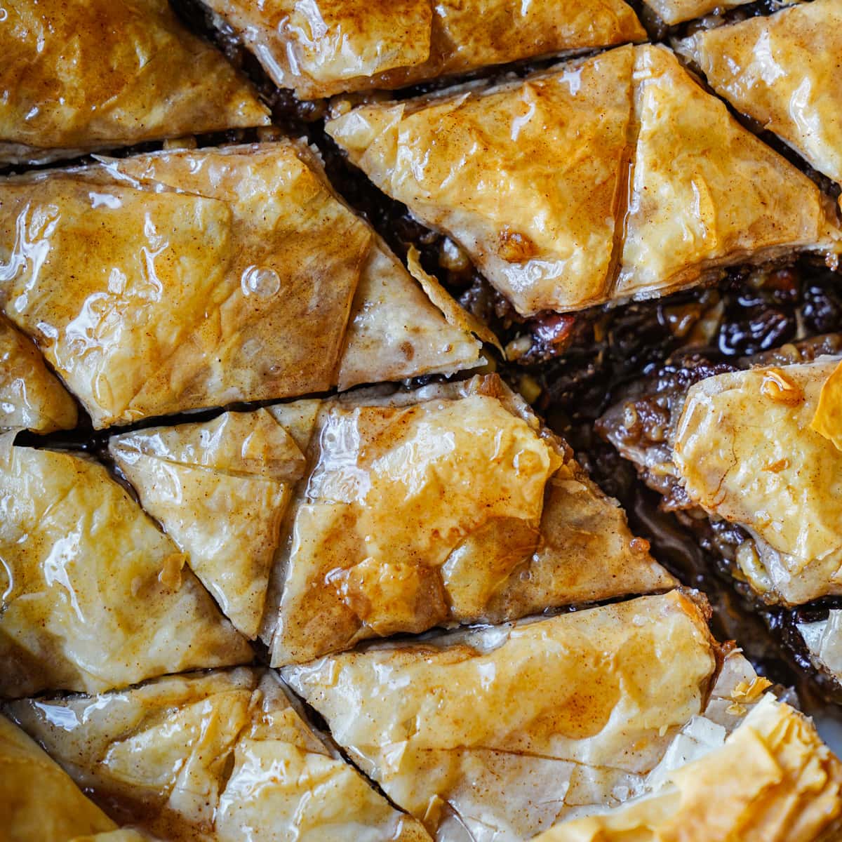 Close up of baklava