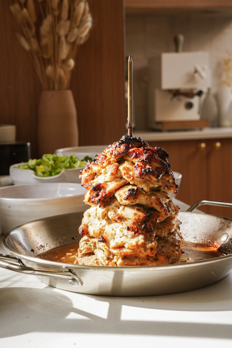 Greek Chicken Gyros on a plate