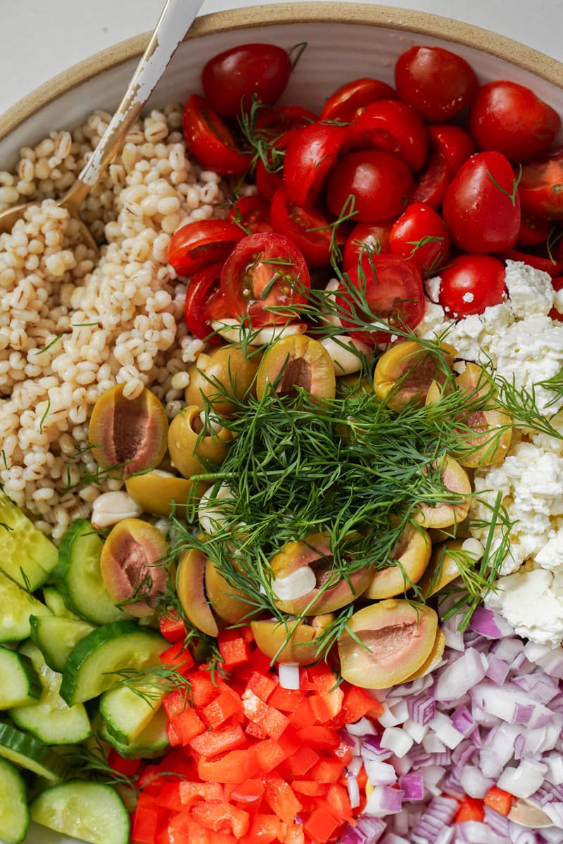 Close up of Barley Salad