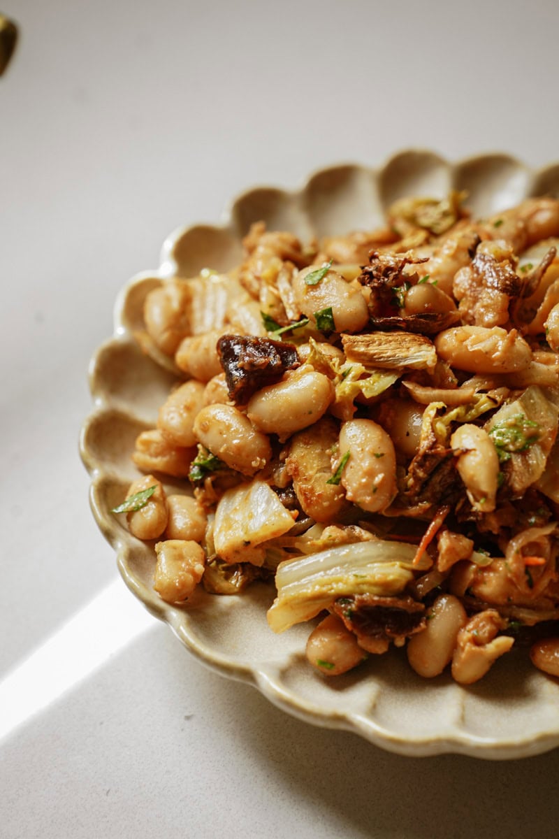 Baked cabbage on a plate